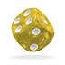 ODD410006 Oakie Doakie Dice D6 Dice 16 mm Marble - Yellow (12)