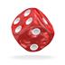 ODD410001 Oakie Doakie Dice D6 Dice 16 mm Marble - Red (12)