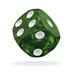 ODD410002 Oakie Doakie Dice D6 Dice 16 mm Marble - Green (12)