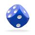 ODD410026 Oakie Doakie Dice D6 Dice 16 mm Solid - Blue (12)