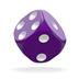 ODD410030 Oakie Doakie Dice D6 Dice 16 mm Solid - Purple (12)