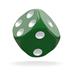 ODD410025 Oakie Doakie Dice D6 Dice 16 mm Solid - Green (12)