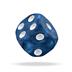 ODD400003 Oakie Doakie Dice D6 Dice 12 mm Marble - Blue (36)