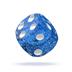 ODD400018 Oakie Doakie Dice D6 Dice 12 mm Speckled - Blue (36)