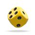 ODD400029 Oakie Doakie Dice D6 Dice 12 mm Solid - Yellow (36)