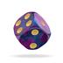 ODD400033 Oakie Doakie Dice D6 Dice 12 mm Gemidice - Amethyst (36)