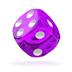 ODD410013 Oakie Doakie Dice D6 Dice 16 mm Translucent - Purple (12)