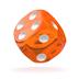 ODD410014 Oakie Doakie Dice D6 Dice 16 mm Translucent - Orange (12)