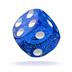 ODD410018 Oakie Doakie Dice D6 Dice 16 mm Speckled - Blue (12)