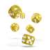 ODD410006 Oakie Doakie Dice D6 Dice 16 mm Marble - Yellow (12)