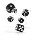 ODD410027 Oakie Doakie Dice D6 Dice 16 mm Solid - Black (12)