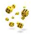 ODD400029 Oakie Doakie Dice D6 Dice 12 mm Solid - Yellow (36)