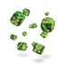 ODD400034 Oakie Doakie Dice D6 Dice 12 mm Gemidice - Jungle (36)