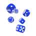 ODD410011 Oakie Doakie Dice D6 Dice 16 mm Translucent - Blue (12)
