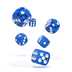 ODD410018 Oakie Doakie Dice D6 Dice 16 mm Speckled - Blue (12)