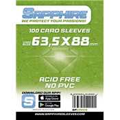 Deck Protector Sapphire Sleeves - Green (63,5x88mm)