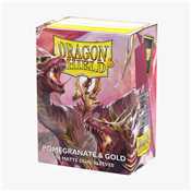 AT-15065 Dragon Shield Dual Matte Sleeves Pomegranate & Gold (100 Sleeves)