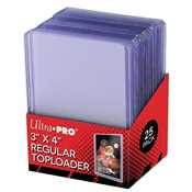 E-81222 Toploader Bordo Trasparente 3" x 4" Clear Regular (25 Pcs)