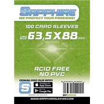 Deck Protector Sapphire Sleeves - Green (63,5x88mm)