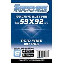 Deck Protector Sapphire Sleeves - Blue (59x92mm)