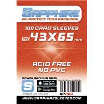 Deck Protector Sapphire Sleeves - Red (43x65mm)