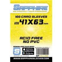 Deck Protector Sapphire Sleeves - Yellow (41x63mm)