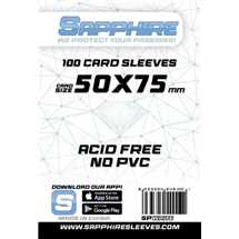 Deck Protector Sapphire Sleeves - White (50x75mm)