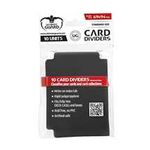 UGD010356 Ultimate Guard Card Dividers Standard Size Black (10)