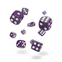 ODD400007 Oakie Doakie Dice D6 Dice 12 mm Marble - Purple (36)