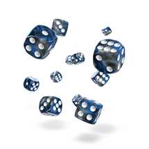 ODD400042 Oakie Doakie Dice D6 Dice 12 mm Gemidice - Liquid Steel (36)