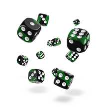 ODD400044 Oakie Doakie Dice D6 Dice 12 mm Glow in the Dark - Biohazard (36)