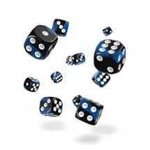 ODD400046 Oakie Doakie Dice D6 Dice 12 mm Glow in the Dark - Deep Ocean (36)