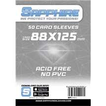 Deck Protector Sapphire Sleeves - Grey (88x125mm)