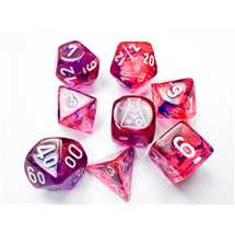 30057 Set di Dadi Lab6 Borealis Black Light Special/white 8-Die Set