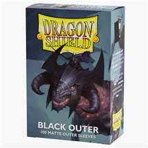 AT-13003 Dragon Shield Standard Outer Sleeves - Matte Black (60 Sleeves)