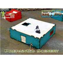 BAI000049 Prepainted Modular Building (Turquoise & White)