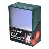 E-84916 UP - Toploader - 3" x 4" Green Border (25 pieces)