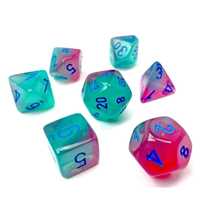26464 Gemini Polyhedral Gel Green-Pink/blue Luminary 7-Die Set
