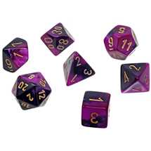 20640 Gemini® Mini-Polyhedral Black-Purple/gold 7-Die Set